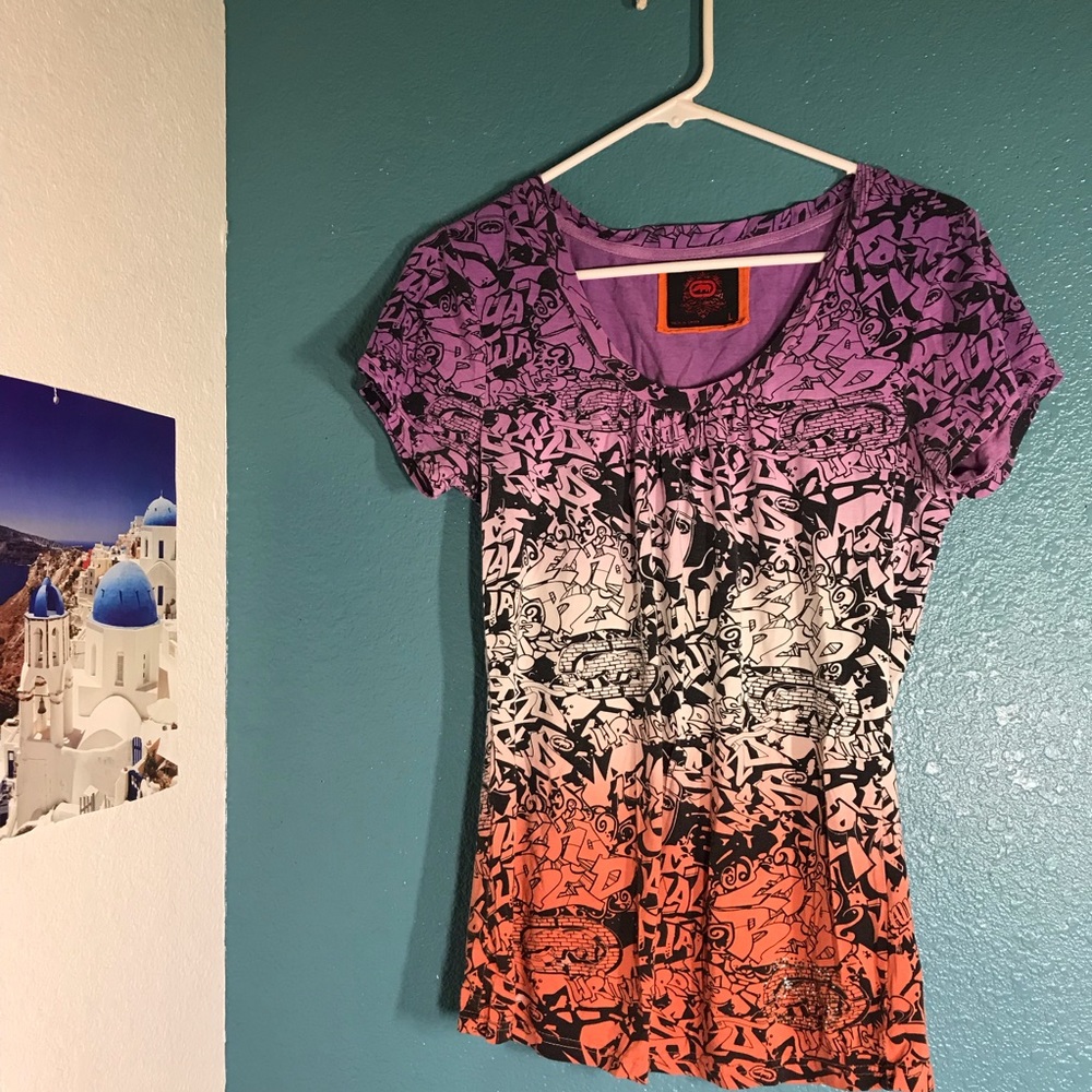 Marc Ecko Ombré Graffiti Tee